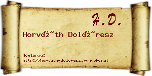 Horváth Dolóresz névjegykártya
